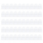 50 vnt. Suvenyrinis monetų laikymo krep&scaron;ys Skaidrus vandeniui atsparus dulkėms atsparus PVC pusiau apskrito atvarto kolekcijos medalio papuo&scaron;alų laikiklis rankovių apsauginis mai&scaron;elis