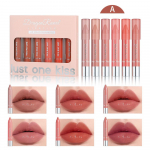 Drėkinantys lūpų dažai Crayon Lipstick Pen Combination Lip Liner Pen Solid Lip Gloss 6 pakuočių rinkinys A-6PCS