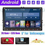 2 Din Android 9 colių automobilio radijas, skirtas Volkswagen Golf 5 6 Passat B6 B7 Skoda Polo Jetta GPS navigacija Carplay multimedijos grotuvas 2+32GB,with camera