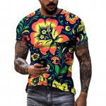 Madingi Nauji Retro Nacionalinio stiliaus grafiniai mar&scaron;kinėliai Vasaros tendencija Vyri&scaron;ki Laisvalaikio gatvės apranga Asmeninė harajuku Spausdinti mar&scaron;kinėliai O formos i&scaron;kirpte. XXS
