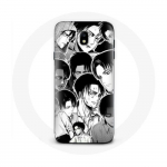 Coque Samsung Galaxy J3 2017 Attaque des Titans Manga Levi Ackerman