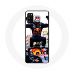 Coque pour Samsung Galaxy S20 plus Formule 1 Max Verstappen Pilote automobile F1 noir rouge et jaune