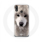 Coque pour Huawei P20 Lite Samoy&egrave;de Gris Race de chiens