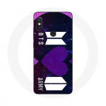 Coque pour Xiaomi Redmi Note 5 AI Dual Camera Bangtan Sonyeondan Logo BTS Et Logo ARMY I Purple You