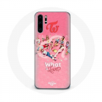 Coque pour Huawei P30 TWICE Logo Rouge Affiche What Is Love