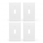 Perjungimo skydelis Vienos grupės nesulaužomas, &scaron;iuolaiki&scaron;kas baltas, tvirtas dekoratyvinis plastikinis amerikieti&scaron;kos sieninės plok&scaron;tės lizdo dangtelis namų reikmenys