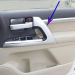 ABS Car Interior Door Handle Cover Trim Door Bowl Stickers decoration for Toyota Land Cruiser LC200 2016 - accessories white