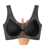 Moteri&scaron;ki nėriniai, besiūlė ledinė liemenėlė, pamink&scaron;tinta laisvalaikio liemenėlėmis, madinga apatinis trikotažas, apatinis trikotažas, moteri&scaron;kas apatinis trikotažas. 5XL juoda