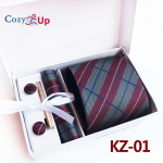 Cozy Up 6 dalių rinkinys Paisley vyri&scaron;kas kaklarai&scaron;tis su kaklarai&scaron;čiu kvadratiniu skareliu rankogalių kaklarai&scaron;čio segtukas dovanų dėžutė