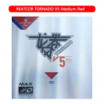 Reaktorius TORNADO V5 40+ (Lipni, Forhend kilpa) Stalo teniso guminė stalo teniso kempinė su ITTF patvirtinta Medium-Red