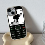 skirtas iPhone 13 14 15 Pro Max Samsung Galaxy A14 A15 A24 Xiaomi 13T Redmi 12C Soft Chubby telefono dėklas A46 Juokingas retro mygtuko dizaino TPU dangtelis Samsung A03s