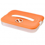 Koldūnų laikymo dėžutė su tvirta rankena, vienguba/dviguba/triguba/keturių sluoksnių maisto talpykla namų i&scaron;kylų ​​vakarėliams Single Layer oranžinė