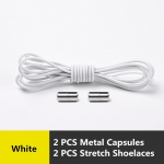 1 pora elastinių užsegamų batų rai&scaron;telių Vaiki&scaron;ki sportbačiai suaugusiems Greiti batų rai&scaron;teliai tingūs batų rai&scaron;teliai balta