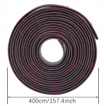 4 m &bdquo;pasidaryk pats&ldquo; guminis lango kra&scaron;tų sandarinimas priekinio stiklo stogo sandarinimo juostelė oro juosta Apdailos automobilio sandariklio apsauga kra&scaron;to sandarinimo juostos lipdukas juoda