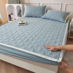 Lankas Meilė Sustorinta Medvilnė Laminuota Medvilnė &Scaron;lifuotas Čiužinio Užvalkalas Čiužinio Apsauga Namai Bendrabutis Vieno Lovos Užvalkalas Paklodė 120*200cm dangaus mėlyna spalva