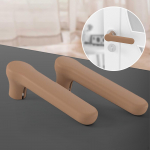 2 dalių durų apsauginės silikoninės vaikų apsaugos rankovės, durų rankenėlės dangtelis kava