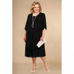 Moteri&scaron;kos Suknelės &Scaron;ifoninės Didelės Suknelės Suknelės Mama Beach Vestuvinės Suknelės Motinos Dienos Dovanų Suknelės 3XL juoda