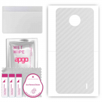 apgo Protective Skin Sticker for the back compatible with Nokia C10, Wrap Film, Foil, Vinyl - Pattern Transparent Carbon