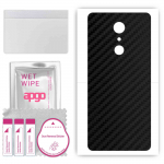 apgo Protective Skin Sticker for the back compatible with LG G7 Fit, Wrap Film, Foil, Vinyl - Pattern Carbon Black