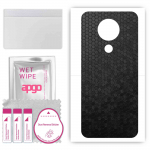 apgo Protective Skin Sticker for the back compatible with Nokia 3.4, Wrap Film, Foil, Vinyl - Pattern Black Honeycomb