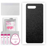 apgo Protective Skin Sticker for the back compatible with Asus ROG Phone 5 Pro, Wrap Film, Foil, Vinyl - Pattern Black Honeycomb