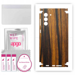 apgo Protective Skin Sticker for the back+sides compatible with Samsung Galaxy S21 Plus 5G, Full Wrap Film, Foil, Vinyl - Pattern Tigerwood