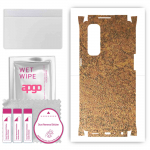 apgo Protective Skin Sticker for the back+sides compatible with Oppo Reno4 Pro, Full Wrap Film, Foil, Vinyl - Pattern Rusty Copper