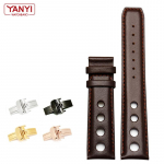 Natūralios odos apyrankė skirta tissot Sports Racing Series PRS516 T91 1853 Vir&scaron;utinio sluoksnio karvės oda Laikrodžio apyrankė 20mm Chopin laikrodžio apyrankei silver buckle