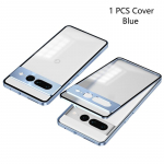 Atsparus smūgiams telefono dėklas, skirtas Google Pixel 8 Pro 7 Pro 7A Aliuminio lydinio metalinis rėmas + Matinis skaidrus akrilo galinis dangtelis, skirtas Pixel 7Pro 8Pro 7A For Pixel 7 Pro