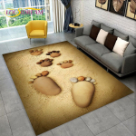 3D Akmens Pėdsakas Paplūdimio Akmenukai Plotinis Kilimas, Kilimas Namams Svetainei Miegamajam Sofai Durų Kilimėlis Virtuvės Dekorui Neslystantis Grindų Kilimėlis 40x60cm(15x23in)