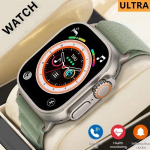 Prabangus naujas laikrodis Ultra 2 i&scaron;manusis laikrodis 49 mm NFC vyri&scaron;kas, moteri&scaron;kas GPS takelis Bluetooth skambutis BT muzikos žaidimai belaidžio įkrovimo i&scaron;manusis laikrodis 49mm žalia