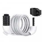 Dviračio saugos užraktas Dviratis Motociklas Apsaugos nuo vagystės Elastingos Spynos 5 skaitmenų derinys Slaptažodis Kelias balta