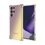 Skaidrus mielas gradiento telefono dėklas Plonas, nesibraižantis, lankstus TPU dangtelis, atsparus smūgiams, apsauginis dėklas, skirtas Samsung Galaxy S22 5G S23 FE S24 Ultra S23+ Samsung Galaxy S23+ 5G auksas/juoda