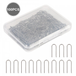 Atsparus auk&scaron;tai temperatūrai volframo keramikos papuo&scaron;alų pakabos viela pakabinama pirografijos vielos antgaliai U formos kabliukai nichromo viela 100 vnt / rinkinys per&scaron;okantys žiedai