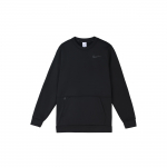 Nike Therma Treniruočių Fleece Megztinis Ilgomis Rankovėmis Vyri&scaron;ki Vir&scaron;utiniai Drabužiai Juodas CU7272-010 L