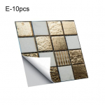 10 vnt / rinkinys I&scaron;skirtinis lengvas valymas nuo įbrėžimų Lipnusis PVC Lipnus 3D plytelių lipdukas 3D plytelių lipdukas E