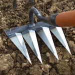 Sodininkystė Hoe Daržovių arimo sodinimo įrankis Weeder Kultivatorius Garden Swoe 4 Tooth