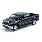 1/32 TOYOTA Tundra TRD pikapas Diecast žaislinis sunkvežimio modelis Miniatiūrinis atsitraukiamas duris atidaromas garso ir &scaron;viesos kolekcija Dovana berniukui juoda
