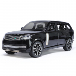1/18 Land Rover Range Rover modeliavimo žaislinio automobilio modelio lydinio liejinys su garso &scaron;viesa keturių ratų pakaba transporto priemonės modelio berniukui dovana juoda