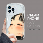 iPhone 16 15 14 13 Pro Max Samsung S24 Ultra S23 S22 Plus Redmi Note 13 Pro Mielos mergaitės kreminės tekstūros mink&scaron;tas silikoninis pilnos objektyvo apsaugos telefono dėklas Redmi 9 Prime gryna