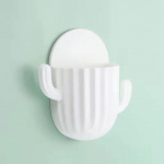 Dantų &scaron;epetėlio laikiklis Buitinė sienelė Lipni besiūlė kaktusų laikymo lentynėlė skutimosi priemonė Tvarkyklės kanalizacijos lentynėlė Vonios kambario priedai balta