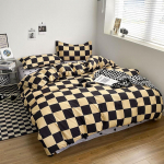Skalbta medvilninė lova keturių dalių patalynė antklodės užvalkalas 2.0m four-piece set