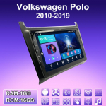 2 DIN Android Carplay automobilio radijas, skirtas Volkswagen Polo 2010-2019 Multimedijos grotuvo galvos blokas Stereo GPS navigacija BT WIFI 2+32GB 1+16GB