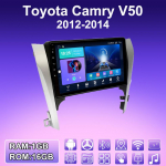 2 DIN Android automobilinis radijas Toyota Camry V50 2012-2014 m. Multimedijos grotuvas Pagrindinis įrenginys Stereo GPS navigacija WIFI 1+16GB 1+16GB