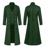 Nauji viduramžių steampunk retro gotikiniai paltai, vėjavaiki&scaron;ka striukė Viktorijos laikų uniforma, ilgos dalies vyri&scaron;ki paltai Cosplay kostiumai XXXXXL juoda