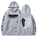 Hot Anime Attack on Titan Hoodies Levi Shingeki Be Kyojin Print Hooded Vyri&scaron;ki Moteri&scaron;ki drabužiai Didelio dydžio megztinis Harajuku megztinis XL
