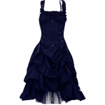 Moteri&scaron;ka Viktorijos laikų gotikinė suknelė Vestidos Retro Lolita Palace Court Princesė Helovinas Punk Cosplay Ilgas Sundress