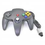 Naujas ilgas laidas žaidimų pultas Nintendo 64 N64 sistemai Juodas