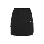Nike Sportswear Swoosh Vienspalvė Vidutinio Juosmens 3D Logotipo Ki&scaron;enė Austa Sportinė Laisvalaikio Sijonas Moteri&scaron;ki sijonai Juodas CZ8907-010 XS black