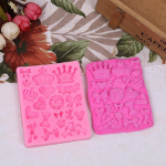 Crown Bowknot Shape 3D Fondant torto silikoninė forma, skirta polimerinėms molio formoms virtuvės &scaron;okolado te&scaron;la Ca
